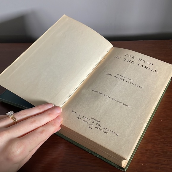 The Head of The Family Mrs. Craik Antique 1903 Bound Novel from London - Picture 4 of 7